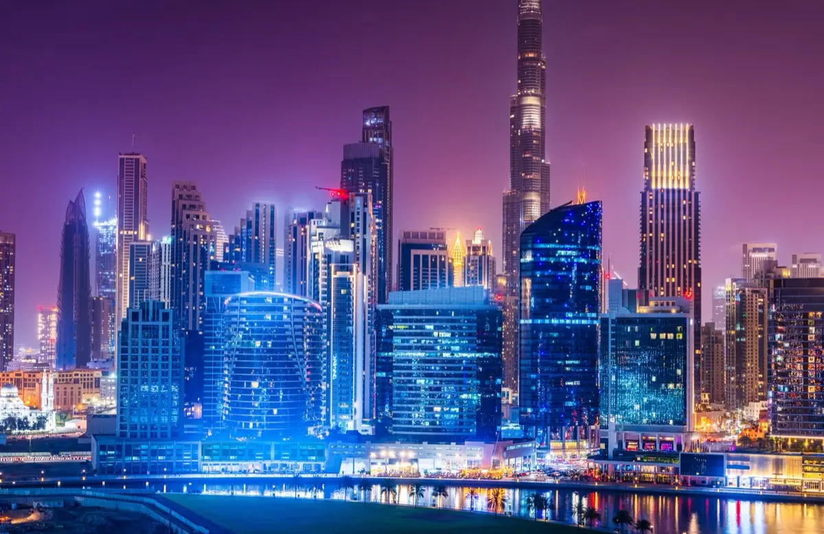 Offices in Dubai Business Bay, where a holding company's mainland subsidiaries and tenants often sit