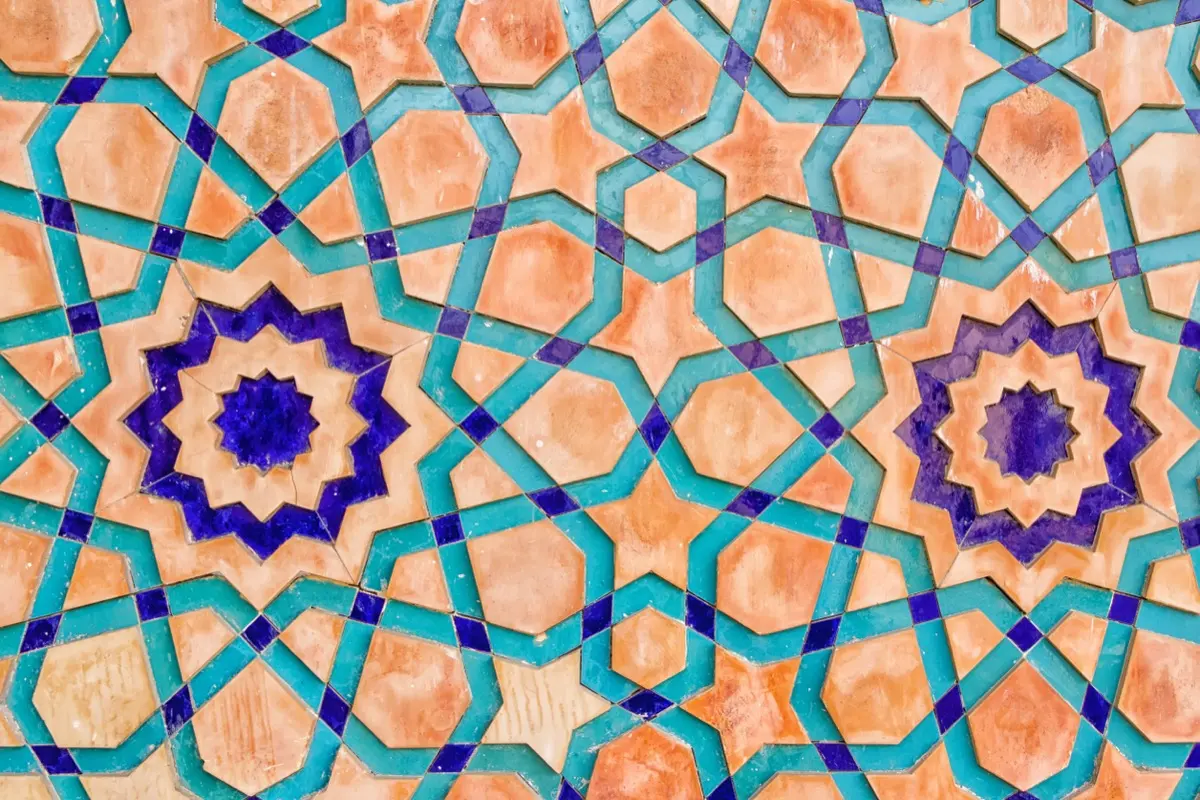 Islamic geometric tilework, a reminder that a Sharia-conscious structure is designed with the same care as its governing documents